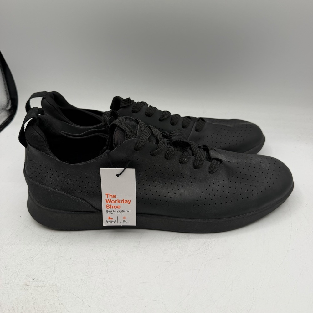 Sonoma The Workday Shoes Mens Sz 11.5 Medium Black Perforated Sneakers NWT